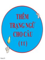Bài giảng ngữ văn 7 bài 22 thêm trạng ngữ cho câu (tiếp) 11