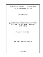 Tóm tắt luận án Quá trình hình thành và phát triển của Đài Truyền hình Việt Nam (19702010)