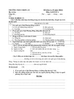 Đề thi lớp 6 học kì 1 môn lịch sử năm 2012 đề số 14