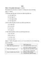 Đề thi lớp 8 học kì 2 môn hóa học năm 2012 đề số 94