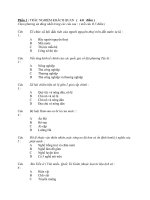 Đề thi lớp 6 học kì 1 môn lịch sử năm 2012 đề số 6