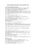 Đề thi Violympic Toán lớp 9 vòng 13 năm 2015  2016