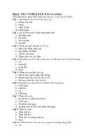 Đề thi lớp 6 học kì 1 môn sinh học năm 2012 đề số 19