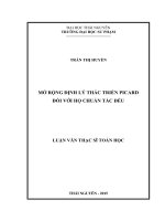 Mở rộng định lý thác triển picard đối với họ chuẩn tắc đều