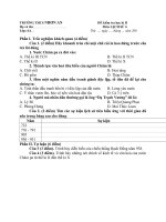 Đề thi lớp 6 học kì 2 môn lịch sử năm 2012 đề số 28