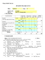 Đề thi lớp 6 học kì 2 môn lịch sử năm 2012 đề số 26