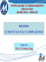 Bài giảng lý thuyết xác suất và thống kê toán