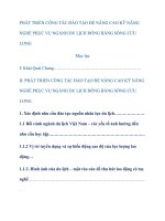 BÁO CÁO THỰC TẬP TỐT NGHIỆP NGÀNH DU LICH