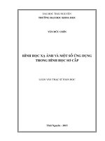 Hình học xạ ảnh và một số ứng dụng trong hình học sơ cấp