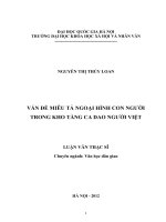Vấn đề miêu tả ngoại hình con người trong kho tàng ca dao người việt
