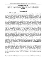 skkn rèn kĩ năng giải các dạng toán điền hình lớp 4