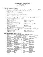 Đề thi thử học sinh giỏi lớp 9 môn tiếng anh năm 2012 đề số 20