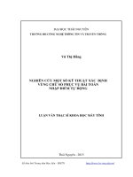 Nghiên cứu một số kỹ thuật xác định vùng chữ số phục vụ bài toán nhập điểm tự động