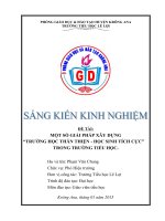 skkn một số giải pháp xây dựng  trường học thân thiện   học tích cực trong trường tiểu học 
