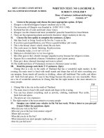 Đề thi lớp 9 học kì 1 môn tiếng anh năm 2012 đề số 3