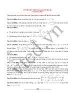 Đề thi thử lần 12016 môn Toán trường chuyên THPT Khoa học tự nhiên Hà Nội