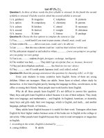 Đề thi lớp 9 học kì 2 môn tiếng anh năm 2012 đề số 60