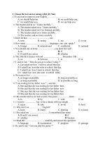 Đề thi lớp 9 học kì 1 môn tiếng anh năm 2012 đề số 10