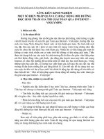 skkn  một số biện pháp quản lý hoạt động bồi dưỡng học sinh tham gia thi giải toán qua internet