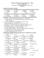 Đề thi thử học sinh giỏi lớp 9 môn tiếng anh năm 2012 đề số 13