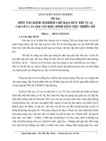 skkn một vài kinh nghiệm chỉ đạo duy trì tỷ lệ chuyên cần đối với học sinh dân tộc thiểu số 