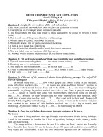 Đề thi thử học sinh giỏi lớp 9 môn tiếng anh năm 2012 đề số 10