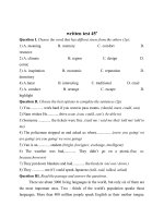 Đề thi lớp 9 học kì 2 môn tiếng anh năm 2012 đề số 63