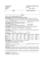 Đề thi lớp 8 học kì 1 môn hóa học năm 2012 đề số 12