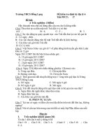 Đề thi lớp 6 học kì 1 môn địa lý năm 2012 đề số 24