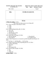 Đề thi lớp 6 học kì 2 môn địa lý năm 2012 đề số 21