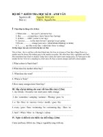 Đề thi lớp 6 học kì 2 môn tiếng anh năm 2012 đề số 107