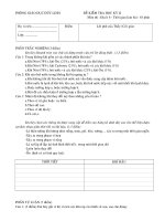 Đề thi lớp 6 học kì 2 môn địa lý năm 2012 đề số 28