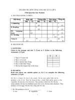 Đề thi lớp 6 học kì 2 môn tiếng anh năm 2012 đề số 11