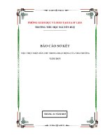 Báo cáo thực hiện quy chế dân chủ trong trường mầm non năm 2015