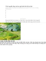 10 bí quyết chụp và lưu giữ ảnh khi đi du lịch 