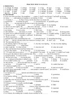 Đề thi lớp 12 học kì 1 môn tiếng anh năm 2012 đề số 48