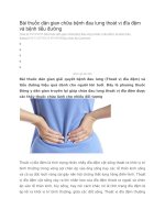 Bài thuốc dân gian chữa bệnh đau lưng thoát vị đĩa đệm và bệnh tiểu đường 