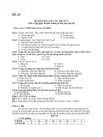 Đề thi lớp 6 học kì 1 môn ngữ văn năm 2012 đề số 10