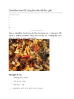 Cách làm món cá bống kho tiêu rất đơn giản 