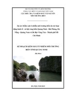 KẾ HOẠCH KIỂM SOÁT Ô NHIỄM MÔI TRƯỜNG BIỂN TỈNH QUẢNG NINH