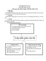 Kế hoạch tuần 1 của lớp mẫu giáo nhỡ