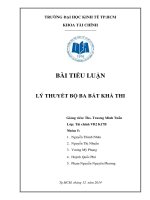 Tiểu luận chủ đề Lý thuyết bộ ba bất khả thi