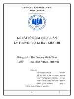 Tiểu luận chủ đề Lý thuyết bộ ba bất khả thi