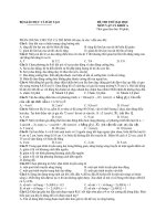 Đề thi thử đại học khối A , A1 môn vật lý năm 2013 đề số 23