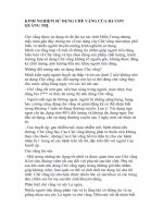 KINH NGHIỆM SỬ DỤNG CHÈ VẰNG CỦA BÀ CON QUẢNG TRỊ