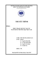 Thuyết trình thực trạng nợ xấu tại các ngân hàng thương mại Việt Nam