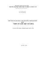 Truyện ngắn ma văn kháng thời kỳ đổi mới nhìn từ góc độ văn hóa 