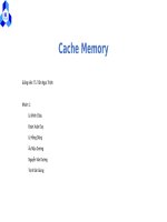 Tiểu luận môn kiến trúc máy tính tìm hiểu về cache memory 