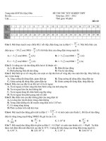 Đề thi thử tốt nghiệp THPT môn vật lý năm 2012 đề số 45