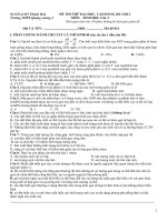 Đề thi thử đại học khối B môn sinh học năm 2012 đề số 140